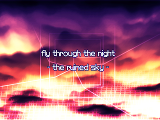 fly through the night - the ruined sky - graphic
